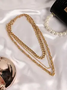 SOHI Gold-Plated Layered Necklace