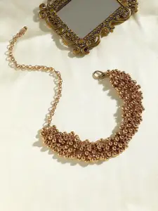 SOHI Gold-Plated Contemporary Necklace