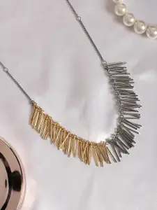 SOHI Silver-Plated & Gold-Plated Minimal Necklace