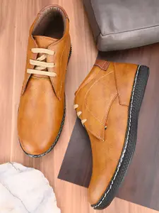 HERE&NOW Men Tan Lightweight Lace-Ups Derbys