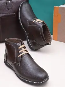 HERE&NOW Men Brown Lightweight Lace-Ups Derbys