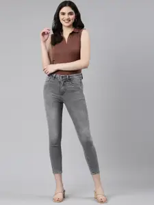 ZHEIA Women Skinny Fit Heavy Fade Stretchable Jeans