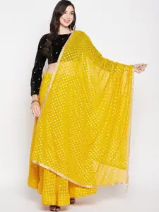 Clora Creation Printed Georgette Flared Skirt with Dupatta