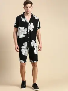SHOWOFF Floral Printed Shirt With Shorts Co-Ords
