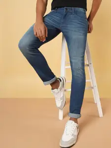 Wrangler Men Vegas Skinny Fit Low-Rise Light Fade Stretchable Jeans