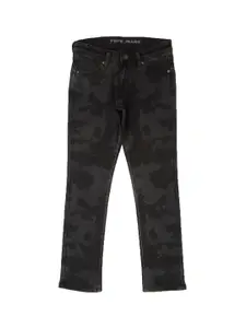 Pepe Jeans Boys Printed Slim Fit Stretchable Jeans