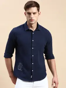 SHOWOFF Men Cotton Premium Slim Fit Opaque Casual Shirt