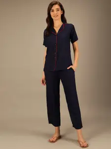 BAESD Solid Cotton Night suit Baesd