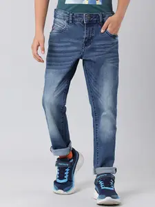 Indian Terrain Boys Mid-Rise Light Fade Pure Cotton Jeans