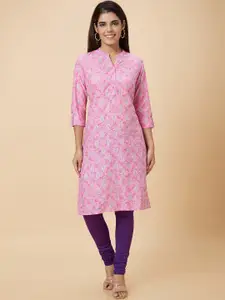 Globus Women Ethnic Motifs Printed Pure Cotton Straight Kurta