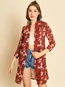 BAESD Women Floral Printed Longline Shrug