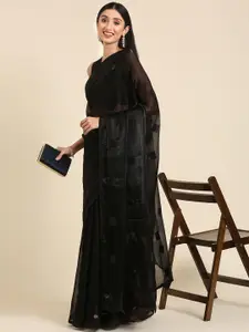 Anouk Geometric Embroidered Sequinned Saree