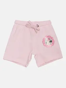 Kids Ville Girls Minnie Mouse Printed Shorts