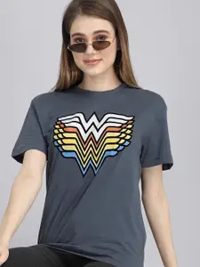 Free Authority Wonder Woman Graphic Printed Cotton T-Shirt