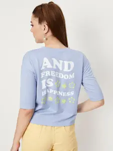 max Typography Printed Short Sleeves Sweatshirt