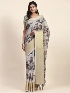 RACHNA Floral Printed Khandua Silk Saree