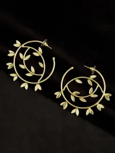 ATIBELLE Gold-Plated Contemporary Hoop Earrings