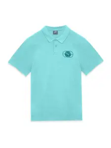 Puma Boys Polo Collar Regular Fit Cotton T-Shirt