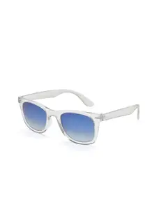 IDEE IDEE Men Blue Lens & White Square Sunglasses with UV Protected Lens