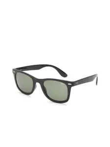 IDEE IDEE Men Green Lens & Black Square Sunglasses with UV Protected Lens