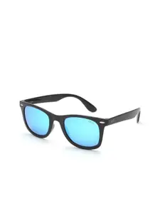 IDEE IDEE Men Blue Lens & Black Square Sunglasses with UV Protected Lens