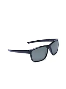IDEE Men Green Lens & Black Rectangle Sunglasses with UV Protected Lens