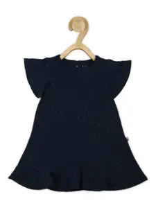 Allen Solly Junior Girls Embellished Cap Sleeves Bling & Sparkly A Line Dress