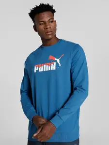 Puma Men Stylized Graphic Cotton Crew Sweatshirt