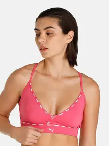 Puma Strong Strappy Logo Printed Training Sustainable Workout Bra