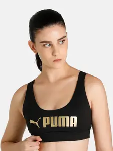 Puma Fit Mid Impact Logo Printed Training Sustainable Bra