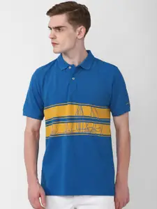 Van Heusen Sport Striped Polo Collar Pure Cotton T-shirt