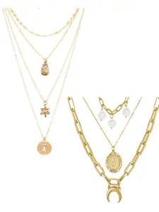 OOMPH Set Of 2 Layered Necklace