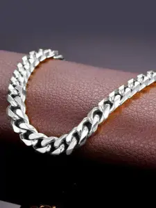 OOMPH Men Silver-Plated Link Bracelet
