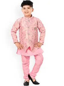 BAESD Boys Regular Kurta With Pyjamas & With Jacket