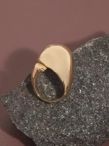 SOHI Gold-Plated Adjustable Finger Ring