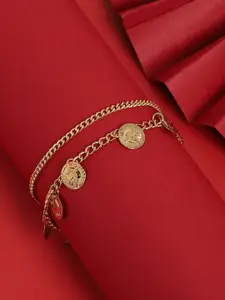 SOHI SOHI Women Gold-Toned Gold-Plated Link Bracelet