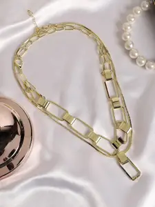 SOHI Gold-Plated Layered Necklace