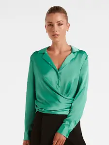 Forever New Lapel Collar Wrap Top