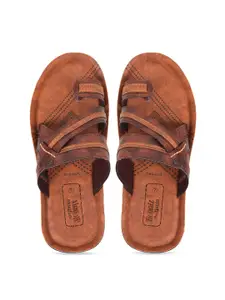 Ajanta Men Textured Comfort Sandals