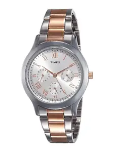 Timex Women Dial & Stainless Steel Bracelet Style Straps Analogue Watch TW000Q807