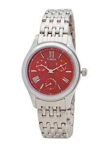 Timex Women Dial & Stainless Steel Bracelet Straps Analogue Watch TW000W215