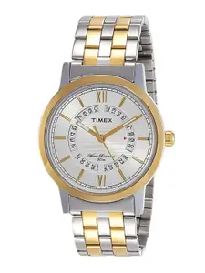 Timex Men Dial & Stainless Steel Bracelet Style Straps Analogue Watch TW000T128