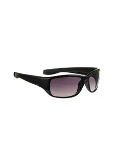 ROYAL SON ROYAL SON Men Black Lens & Black Rectangle Sunglasses