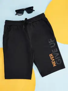 Pantaloons Junior Boys Mid-Rise Typography Printed Shorts