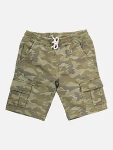 Zalio Boys Camouflage Printed Pure Cotton Cargo Shorts