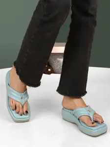 ELLE Textured Open Toe Platform