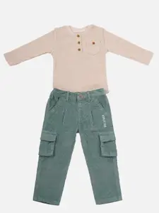 Zalio Boys Pure Cotton T-shirt With Trousers