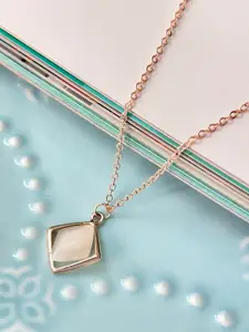 Ayesha Rose-Gold Plated Diamond Mini Pendant Necklace