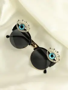 HAUTE SAUCE by  Campus Sutra Women Black Lens & Black Oversized Sunglasses