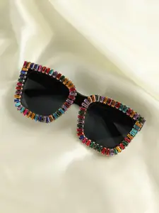 HAUTE SAUCE by  Campus Sutra Women Embellished Square Sunglasses AW23_SOHISG9101
